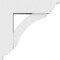 Ekena Millwork Standard Thorton Architectural Grade PVC Bracket with Traditional Ends, 5"W x 16"D x 16"H BKTP05X16X16THR01 - alternate 4